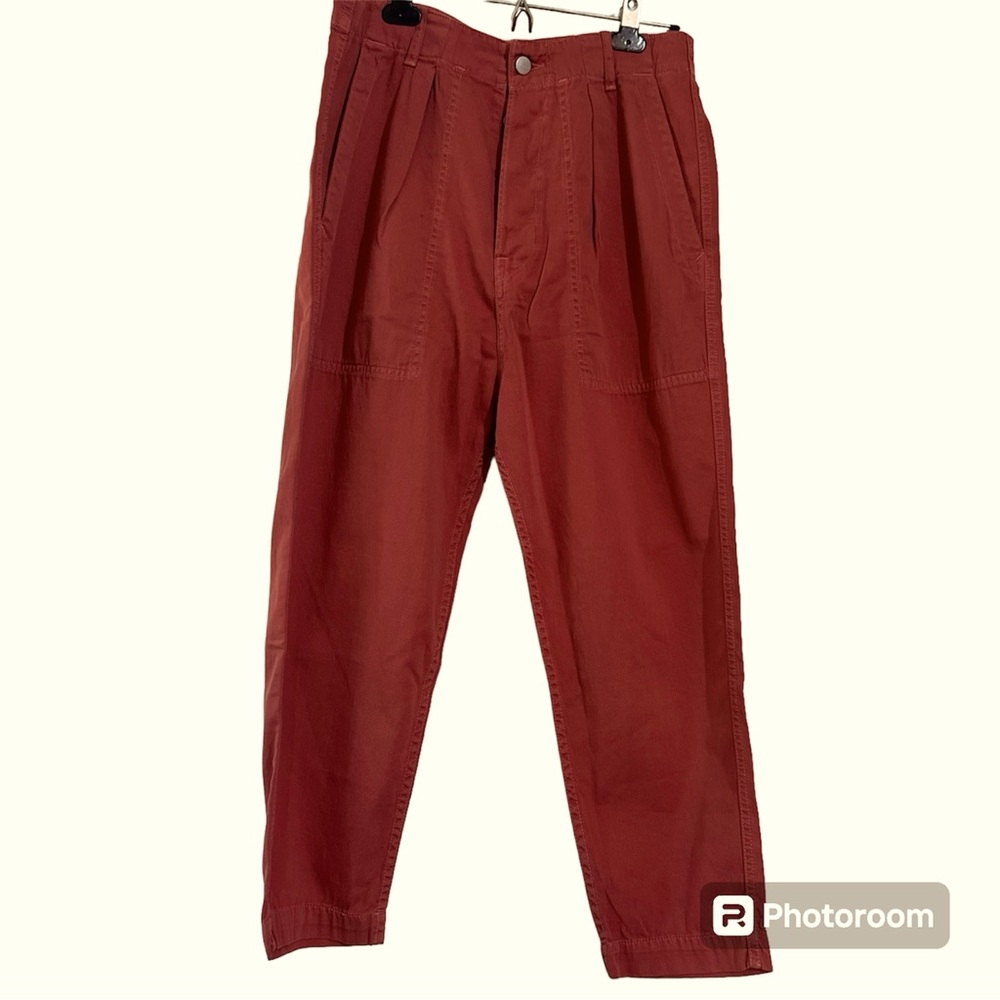 Sundry Croft Crop Pants Size  30 Deep Pockets Terra Cotta Cotton Relaxed